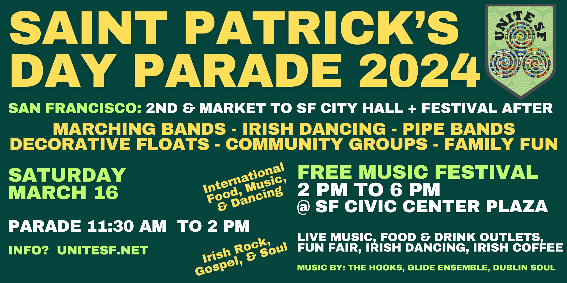 Check out The 2024 St. Patrick's Day Parade at UniteSF.net
